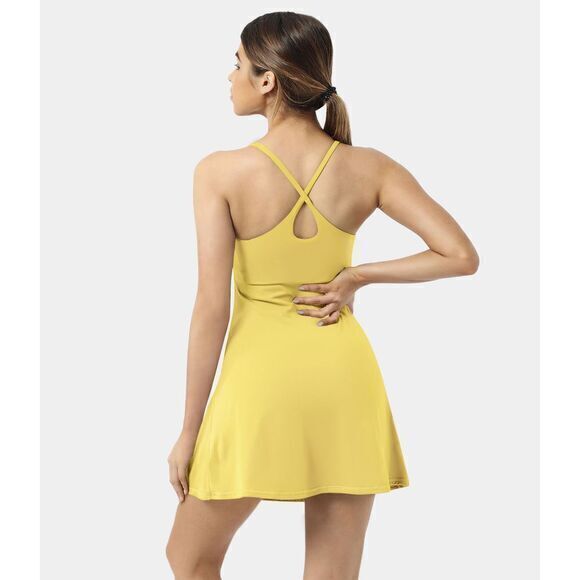 HALARA Dresses & Skirts - Halara Softlyzero™ Plush Backless Active Dress-Easy Peezy Edition Size XL